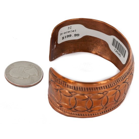 Navajo Handmade Certified Authentic Pure Copper Native American Bracelet 12595-31 Navajo Handmade Certified Authentic Pure Copper Native American Bracelet 12595-31