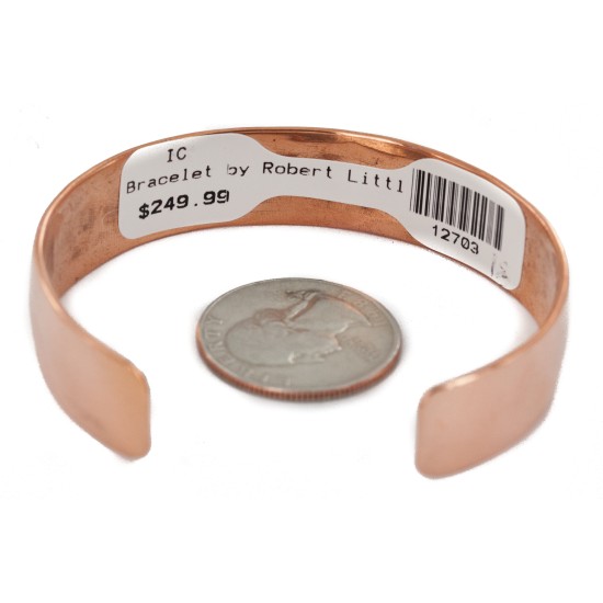 Handmade Certified Authentic Navajo .925 Sterling Silver and Pure Copper Native American Bracelet 12703-181 Handmade Certified Authentic Navajo .925 Sterling Silver and Pure Copper Native American Bracelet 12703-181
