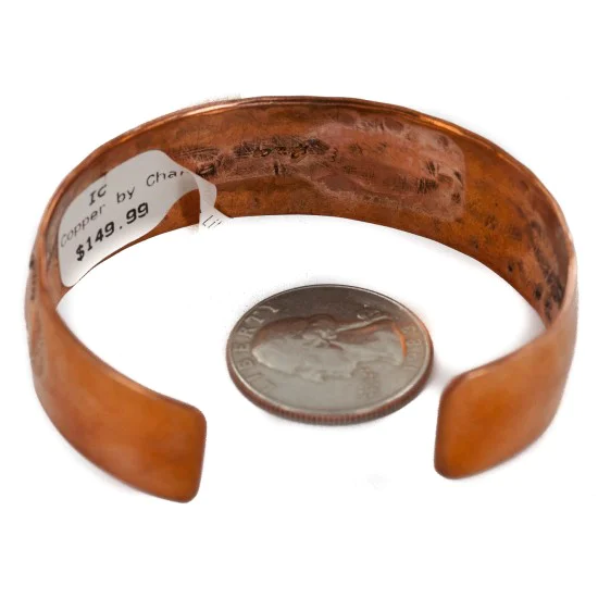 Navajo Handmade Certified Authentic Pure Copper Native American Bracelet 12485-29