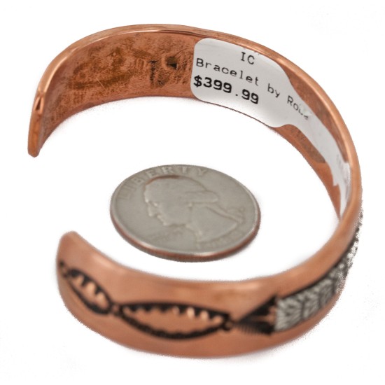 Handmade Navajo Pure Copper and .925 Sterling Silver Bracelet NB151220001247