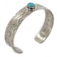 Handmade Certified Authentic Navajo Nickel Natural Turquoise Native American Bracelet 12796-46