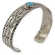 Handmade Certified Authentic Nickel Navajo Natural Turquoise Native American Cuff Bracelet 12796-81