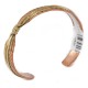 Handmade Certified Authentic Copper and Brass Navajo Feather Native American Bracelet 12824-9 Handmade Certified Authentic Copper and Brass Navajo Feather Native American Bracelet 12824-9