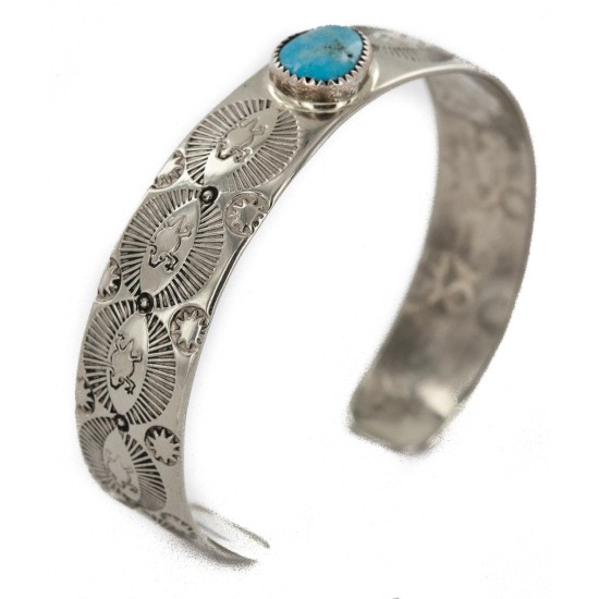 Handmade Certified Authentic Navajo Horned Lizard Nickel Natural Turquoise Native American Bracelet 12796-5 Handmade Certified Authentic Navajo Horned Lizard Nickel Natural Turquoise Native American Bracelet 12796-5