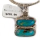 .925 Sterling Silver Handmade Certified Authentic Navajo Natural Turquoise Native American Necklace 15910