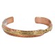 Handmade Certified Authentic Copper and Brass Navajo Feather Native American Bracelet 12824-9 Handmade Certified Authentic Copper and Brass Navajo Feather Native American Bracelet 12824-9