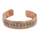 Handmade Certified Authentic Navajo .925 Sterling Silver and Pure Copper Native American Bracelet 12703-10