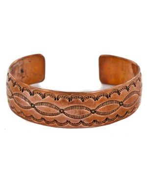 Navajo Handmade Certified Authentic Pure Copper Native American Bracelet 12485-29 Navajo Handmade Certified Authentic Pure Copper Native American Bracelet 12485-29