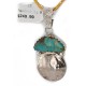 Vintage Style Buffalo Nickel .925 Sterling Silver Handmade Certified Authentic Navajo Natural Turquoise Native American Necklace 24415-3