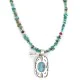 .925 Sterling Silver and Nickel Certified Authentic Handmade Navajo Natural Turquoise Coral Native American Necklace 12810-3-1607-2 .925 Sterling Silver and Nickel Certified Authentic Handmade Navajo Natural Turquoise Coral Native American Necklace 12810-3-1607-2