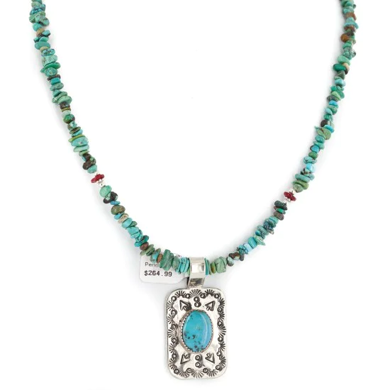 .925 Sterling Silver and Nickel Certified Authentic Handmade Navajo Natural Turquoise Coral Native American Necklace 12810-2-1601 .925 Sterling Silver and Nickel Certified Authentic Handmade Navajo Natural Turquoise Coral Native American Necklace 12810-2-1601