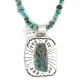 .925 Sterling Silver and Nickel Certified Authentic Handmade Navajo Turquoise Coral Native American Necklace 12812-3-25289