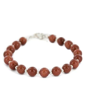 Certified Authentic Navajo Natural Goldstone Native American Bracelet 12945-9