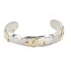 12kt Gold Filled .925 Sterling Silver Buffalo Handmade Certified Authentic Navajo Native American Bracelet 12943