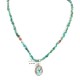 .925 Sterling Silver Handmade Certified Authentic Navajo Natural Turquoise Goldstone Native American Necklace 15065-24-15851 .925 Sterling Silver Handmade Certified Authentic Navajo Natural Turquoise Goldstone Native American Necklace 15065-24-15851