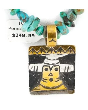 12kt Gold Filled .925 Sterling Silver Handmade Navajo Natural Turquoise Coral Necklace NB151226002224