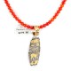 12kt Gold Filled .925 Sterling Silver Storyteller Handmade Certified Authentic Navajo Natural Turquoise Coral Native American Necklace 24252-4-15884-2
