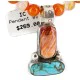 .925 Sterling Silver Certified Authentic Navajo Natural Turquoise Carnelian and Spiny Oyster Native American Necklace 14164-1-15338 .925 Sterling Silver Certified Authentic Navajo Natural Turquoise Carnelian and Spiny Oyster Native American Necklace 14164-1-15338