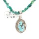.925 Sterling Silver Handmade Certified Authentic Navajo Natural Turquoise Goldstone Native American Necklace 15065-24-15851 .925 Sterling Silver Handmade Certified Authentic Navajo Natural Turquoise Goldstone Native American Necklace 15065-24-15851