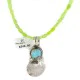 Vintage Style Buffalo Nickel .925 Sterling Silver Certified Authentic Navajo Natural Turquoise Gaspeite Native American Necklace 14343-40-1570