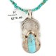 Vintage Style Buffalo Nickel .925 Sterling Silver Certified Authentic Navajo Natural Turquoise Native American Necklace 14293-19-15163