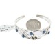 Handmade Certified Authentic Navajo .925 Sterling Silver Natural Lapis Native American Bracelet 12946-3 Handmade Certified Authentic Navajo .925 Sterling Silver Natural Lapis Native American Bracelet 12946-3