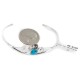 Handmade Certified Authentic Navajo .925 Sterling Silver Natural Turquoise Native American Bracelet 12949-2 Handmade Certified Authentic Navajo .925 Sterling Silver Natural Turquoise Native American Bracelet 12949-2