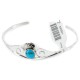 Handmade Certified Authentic Navajo .925 Sterling Silver Natural Turquoise Native American Bracelet 12949-2 Handmade Certified Authentic Navajo .925 Sterling Silver Natural Turquoise Native American Bracelet 12949-2