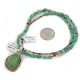 .925 Sterling Silver Certified Authentic Handmade Navajo Natural Turquoise Coral Native American Necklace 15000-4-15781