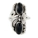 Handmade Certified Authentic Navajo .925 Sterling Silver Black Onyx Native American Ring  26206-2