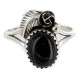 Handmade Certified Authentic Navajo .925 Sterling Silver Black Onyx Native American Ring Size 5 1/4 26203-44
