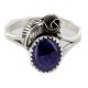 Handmade Certified Authentic Navajo .925 Sterling Silver Natural Amethyst Native American Ring 26203-2