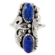 Handmade Certified Authentic Navajo .925 Sterling Silver Natural Lapis Lazuli Native American Ring Size 8 26206-30
