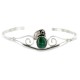 Handmade Navajo .925 Sterling Silver Natural Malachite Bracelet NB151223215213