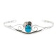 Handmade Certified Authentic Navajo .925 Sterling Silver Natural Turquoise Native American Bracelet 12949-2