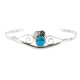 Handmade Certified Authentic Navajo .925 Sterling Silver Natural Turquoise Native American Bracelet 12949-2 Handmade Certified Authentic Navajo .925 Sterling Silver Natural Turquoise Native American Bracelet 12949-2