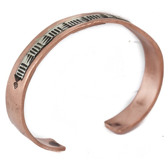Certified Authentic Handmade Navajo Pure Copper and .925 Sterling Silver Native American Bracelet 12952-2 Certified Authentic Handmade Navajo Pure Copper and .925 Sterling Silver Native American Bracelet 12952-2