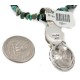 Vintage Style Buffalo Nickel and .925 Sterling Silver Handmade Certified Authentic Navajo Natural Turquoise Hematite Native American Necklace 15911-15946