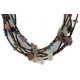 Carved Fetish $580 Large Certified Authentic 5 Strand Navajo .925 Sterling Silver Natural Turquoise Multicolor Stones Native American Necklace 25297