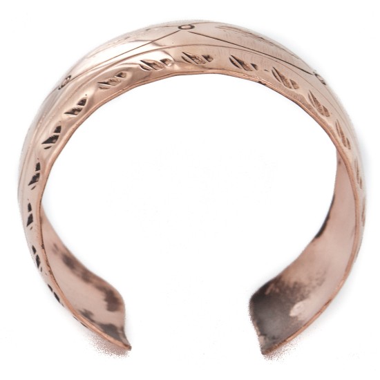 Feather Handmade Navajo Certified Authentic Pure Copper Native American Bracelet 12956-2 Feather Handmade Navajo Certified Authentic Pure Copper Native American Bracelet 12956-2