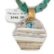 12kt Gold Filled .925 Sterling Silver Handmade Certified Authentic Navajo Turquoise Native American Necklace 740103-19-25296
