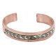 .925 Sterling Silver Handmade Navajo Certified Authentic Pure Copper Native American Bracelet 12952-3
