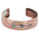 Handmade Certified Authentic Navajo Natural Turquoise Pure Copper Native American Bracelet 12953-1