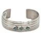 Handmade Certified Authentic Nickel Navajo Natural Turquoise Native American Bracelet 12957-1