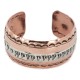 Wolf Navajo .925 Sterling Silver Handmade Certified Authentic Pure Copper Native American Bracelet 12952-1