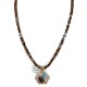 12kt Gold Filled and .925 Sterling Silver Handmade Certified Authentic Navajo Natural Tigers Eye and Turquoise Native American Necklace 740100-13-790100