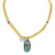 .925 Sterling Silver Handmade Certified Authentic Navajo Turquoise Agate Native American Necklace 14764-2-10225 .925 Sterling Silver Handmade Certified Authentic Navajo Turquoise Agate Native American Necklace 14764-2-10225