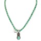 .925 Sterling Silver Certified Authentic Navajo Natural Turquoise and Jade Native American Necklace 740104-83-15814 .925 Sterling Silver Certified Authentic Navajo Natural Turquoise and Jade Native American Necklace 740104-83-15814
