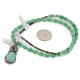 .925 Sterling Silver Certified Authentic Navajo Natural Turquoise and Jade Native American Necklace 740104-83-15814