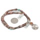 Vintage Style Buffalo Nickel .925 Sterling Silver Certified Authentic Navajo Natural Jasper Spiny Oyster and Turquoise Native American Necklace 14343-14-7501003